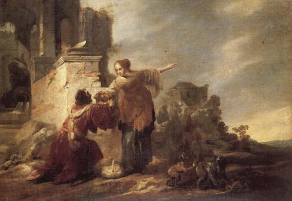 Hogers, Jacob Abraham's Servant and Rebecca France oil painting art